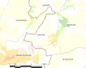 Poziția localității Treffrin