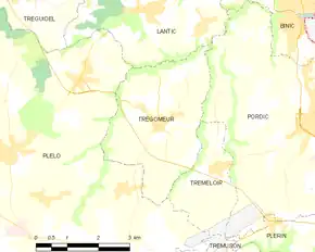 Poziția localității Trégomeur