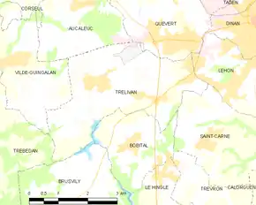 Poziția localității Trélivan