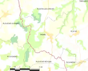 Poziția localității Trémel