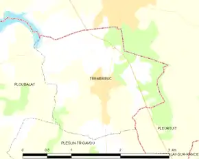 Poziția localității Tréméreuc