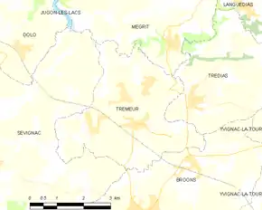 Poziția localității Trémeur