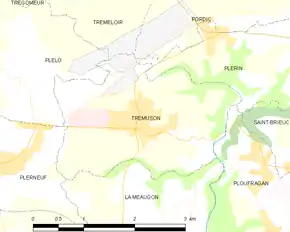 Poziția localității Trémuson