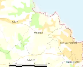 Poziția localității Tréveneuc