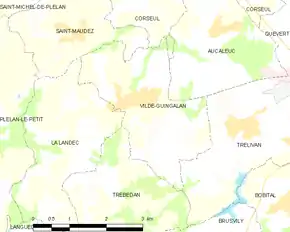 Poziția localității Vildé-Guingalan