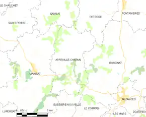 Poziția localității Arfeuille-Châtain