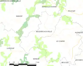 Poziția localității Bussière-Nouvelle