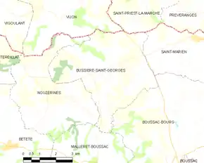 Poziția localității Bussière-Saint-Georges