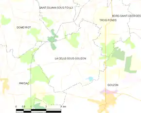 Poziția localității La Celle-sous-Gouzon
