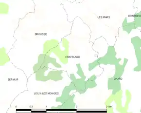 Poziția localității Châtelard