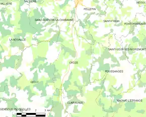 Poziția localității Croze