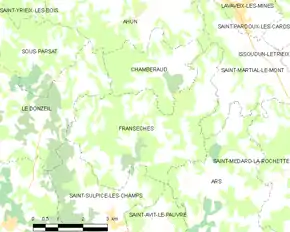Poziția localității Fransèches