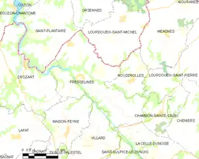 Poziția localității Fresselines