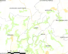 Poziția localității Linard