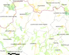 Poziția localității Lourdoueix-Saint-Pierre