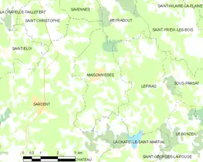 Poziția localității Maisonnisses