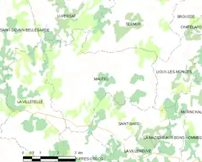 Poziția localității Mautes