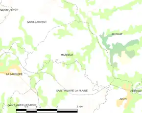 Poziția localității Mazeirat