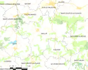 Poziția localității Naillat