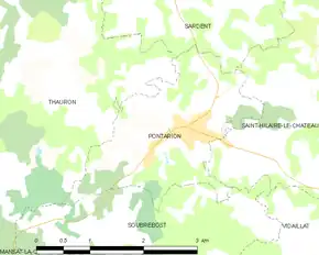Poziția localității Pontarion