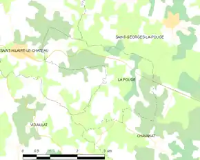 Poziția localității La Pouge