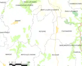 Poziția localității Reterre