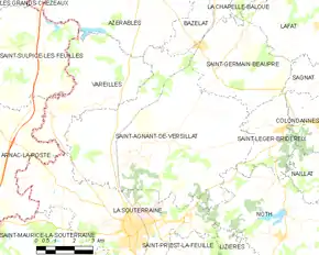 Poziția localității Saint-Agnant-de-Versillat