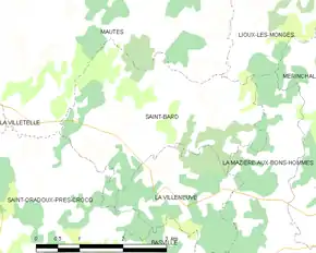 Poziția localității Saint-Bard