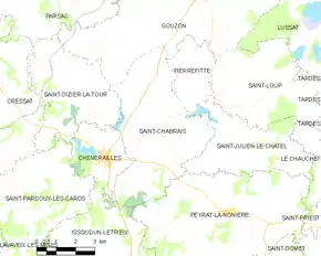Poziția localității Saint-Chabrais