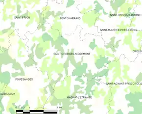 Poziția localității Saint-Georges-Nigremont