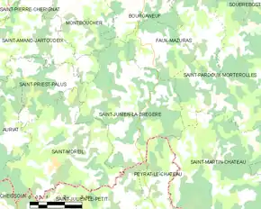 Poziția localității Saint-Junien-la-Bregère
