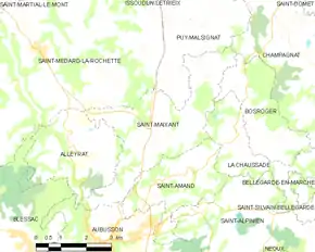 Poziția localității Saint-Maixant