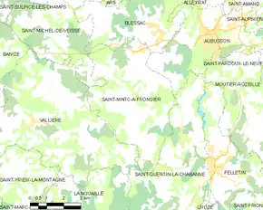 Poziția localității Saint-Marc-à-Frongier