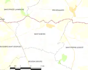 Poziția localității Saint-Marien