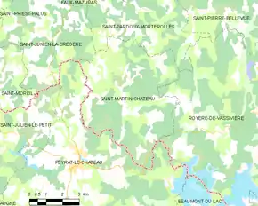 Poziția localității Saint-Martin-Château