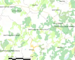 Poziția localității Saint-Oradoux-près-Crocq