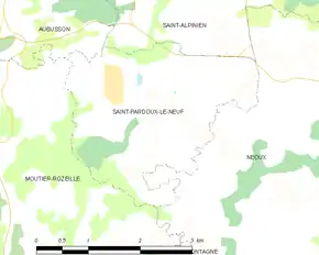 Poziția localității Saint-Pardoux-le-Neuf