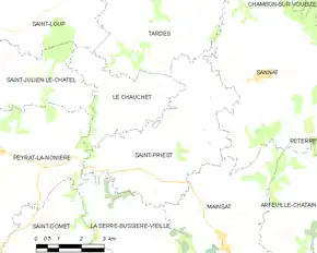 Poziția localității Saint-Priest