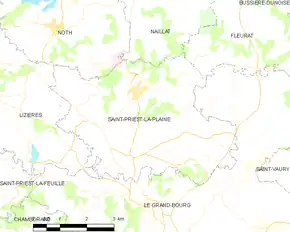 Poziția localității Saint-Priest-la-Plaine