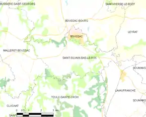 Poziția localității Saint-Silvain-Bas-le-Roc