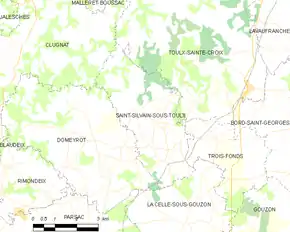 Poziția localității Saint-Silvain-sous-Toulx