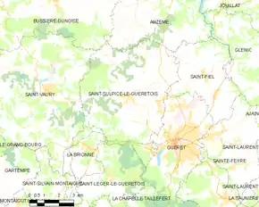 Poziția localității Saint-Sulpice-le-Guérétois