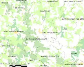 Poziția localității Saint-Sulpice-les-Champs