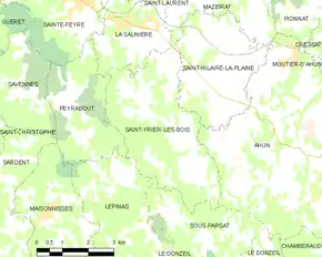 Poziția localității Saint-Yrieix-les-Bois