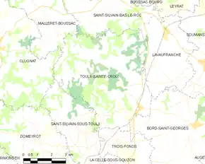 Poziția localității Toulx-Sainte-Croix