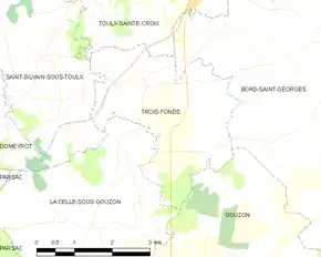 Poziția localității Trois-Fonds