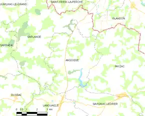 Poziția localității Angoisse