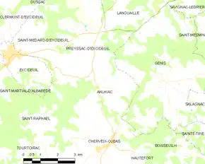 Poziția localității Anlhiac