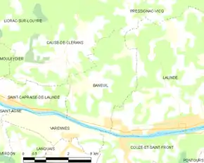 Poziția localității Baneuil