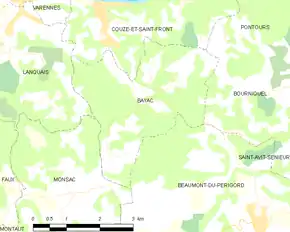 Poziția localității Bayac